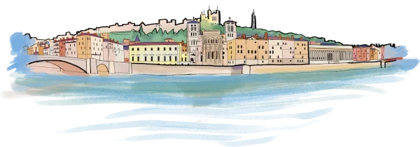 Le Vieux-Lyon au bord de la Saône